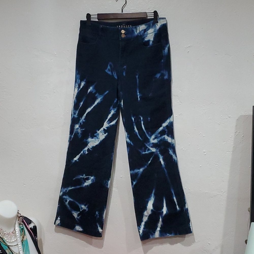 WHBM Tie Dye Wide Leg Jeans